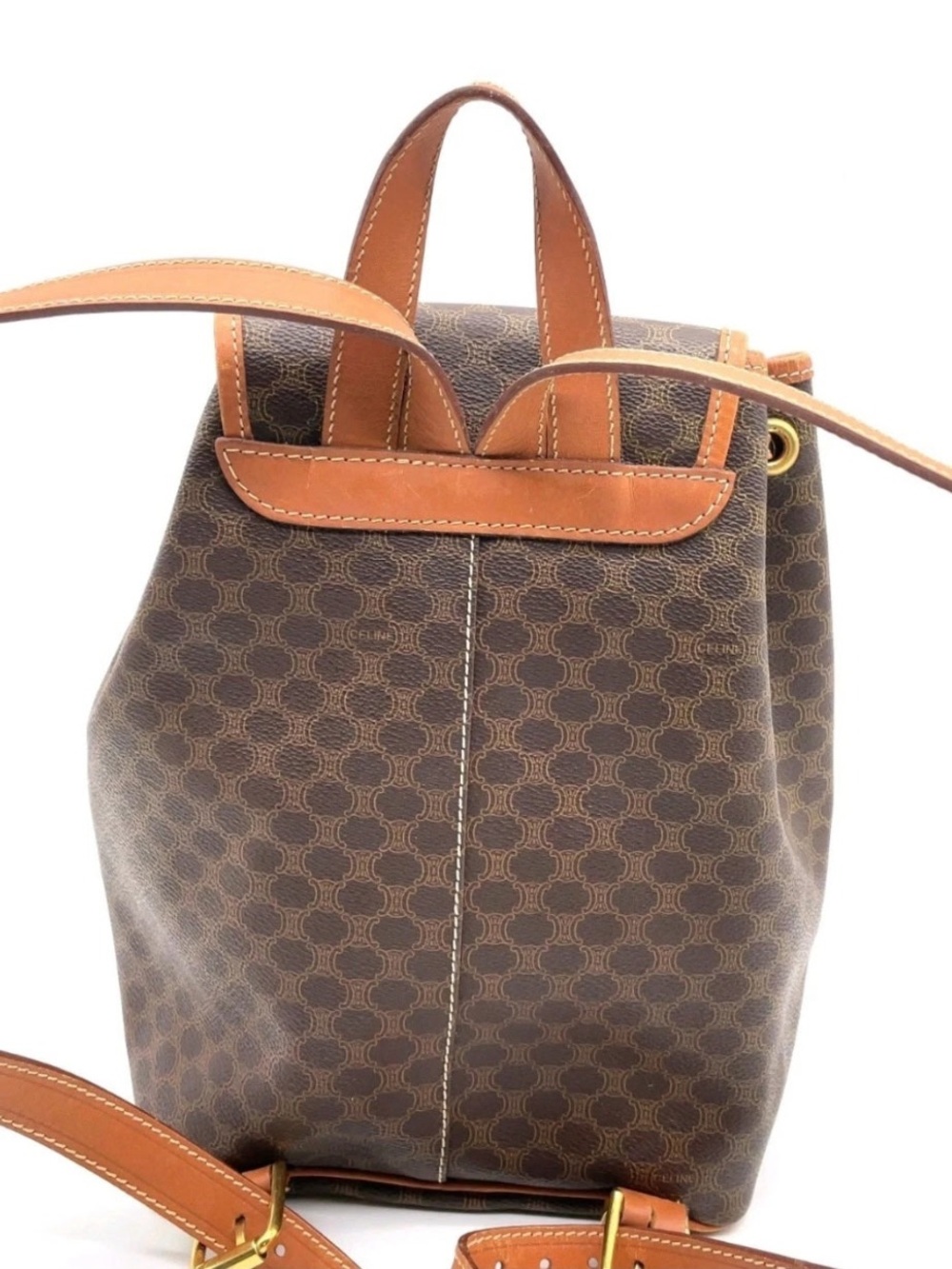 Céline Macadam Brown Backpack - Picture 2 of 10